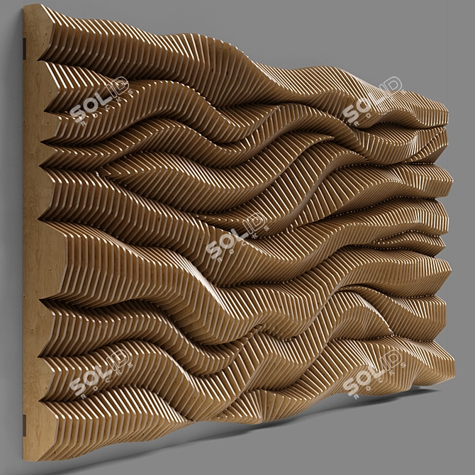 Parametric 3D Wall: Unique 2200x4400mm Design 3D model image 5