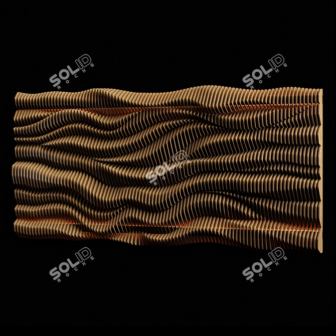 Parametric 3D Wall: Unique 2200x4400mm Design 3D model image 6