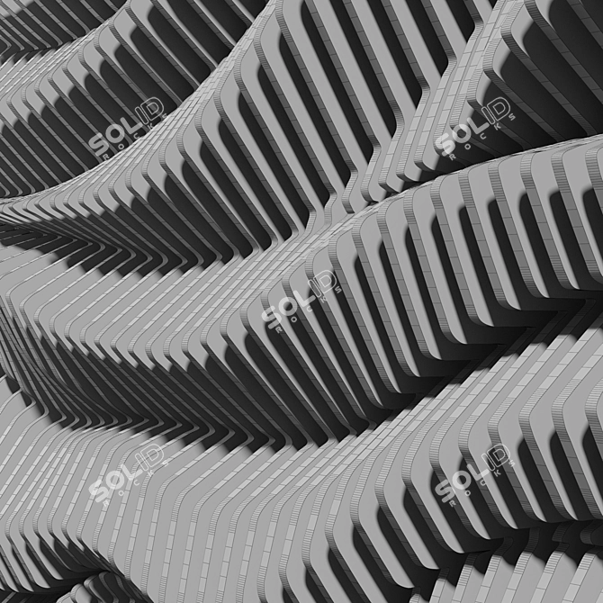 Parametric 3D Wall: Unique 2200x4400mm Design 3D model image 7