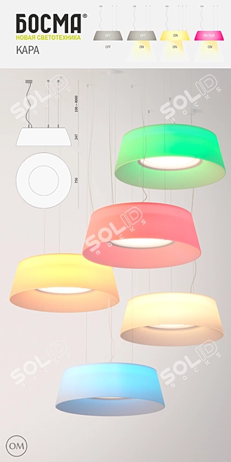 KAPA LED Pendant Light: Functional & Decorative Lighting 3D model image 2