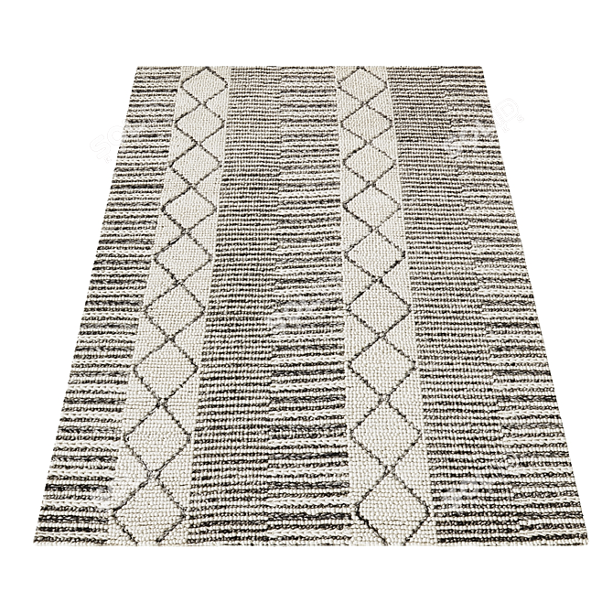 Scandi Flatweave Rug 3D model image 3