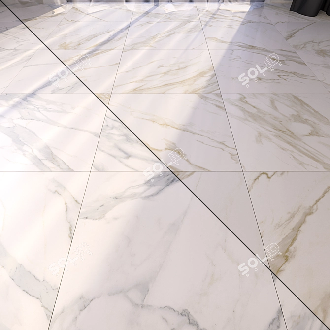 Luxury Marble Floor Tiles Set 3D model image 1