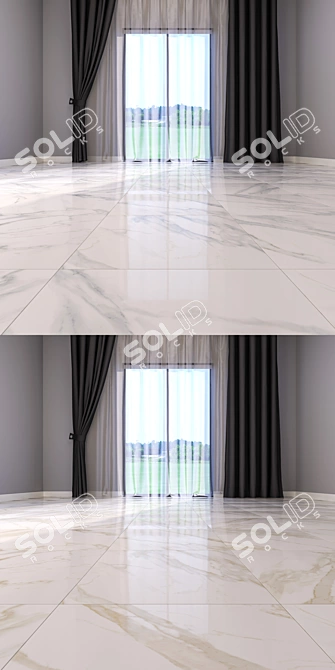 Luxury Marble Floor Tiles Set 3D model image 3