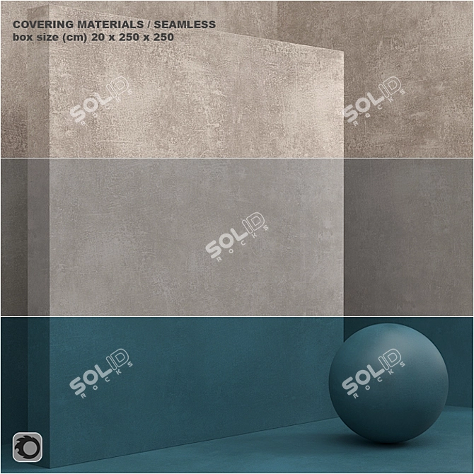 Title: Seamless Coating & Plaster Set 3D model image 1