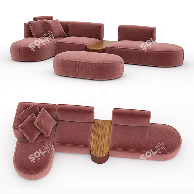 Bowy Sofa: Elegant Comfort for Your Home 3D model image 2