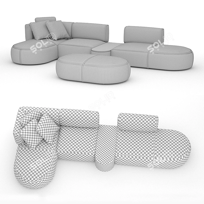 Bowy Sofa: Elegant Comfort for Your Home 3D model image 3