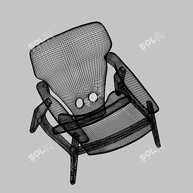 Diz Chair by Sergio Rodrigues 3D model image 3