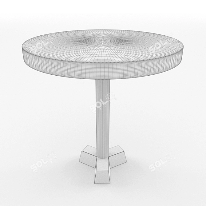 Elegant Brass Table: Gervasoni 3D model image 2