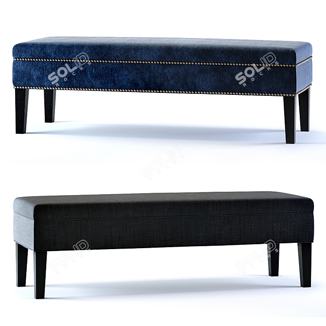 Elegant Eichholtz Truman and Skipper Benches 3D model image 1