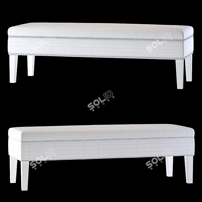 Elegant Eichholtz Truman and Skipper Benches 3D model image 3