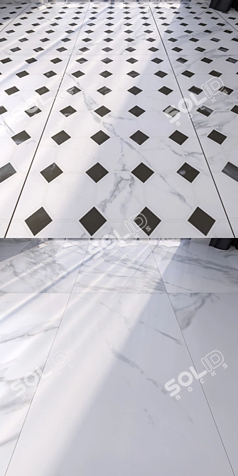  Elegant Marble Floor Set 3D model image 2