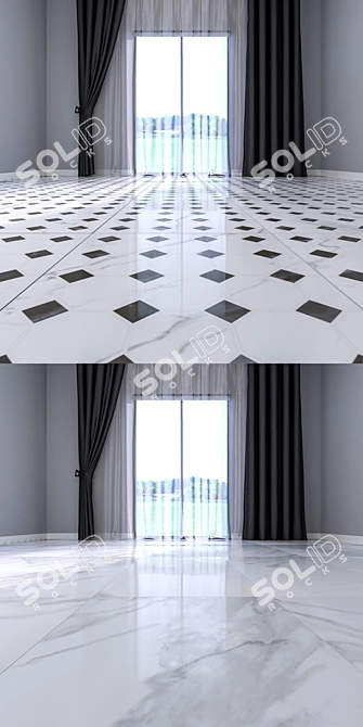  Elegant Marble Floor Set 3D model image 3