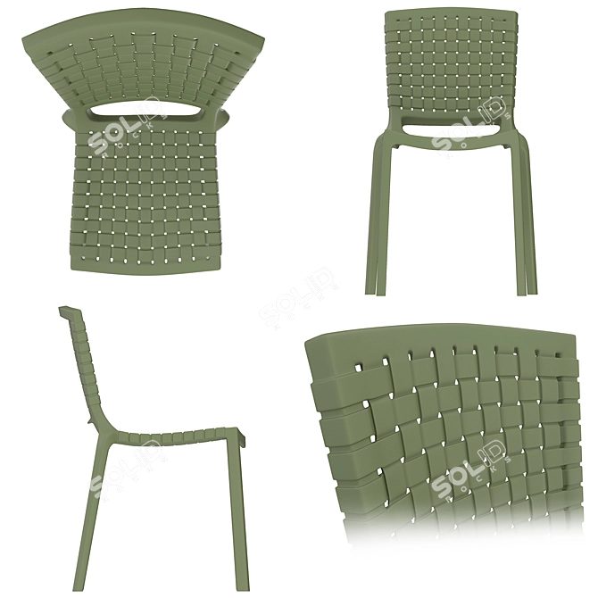 Tatami Chair: Lightweight, Durable, Outdoor 3D model image 1