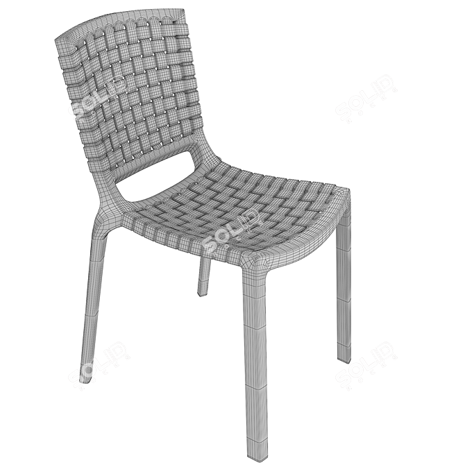 Tatami Chair: Lightweight, Durable, Outdoor 3D model image 3