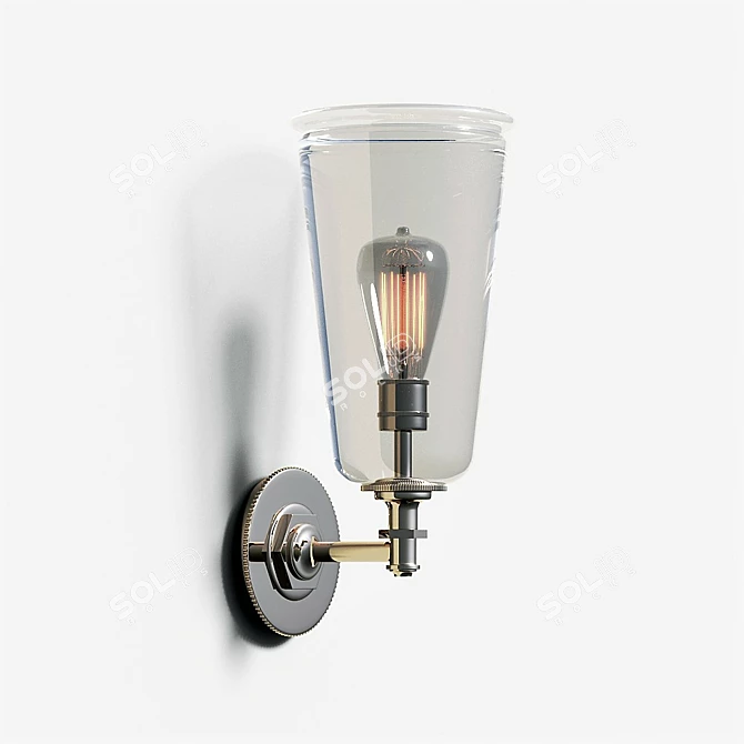 Modern Glass Wall Sconce: Henry 3D model image 1