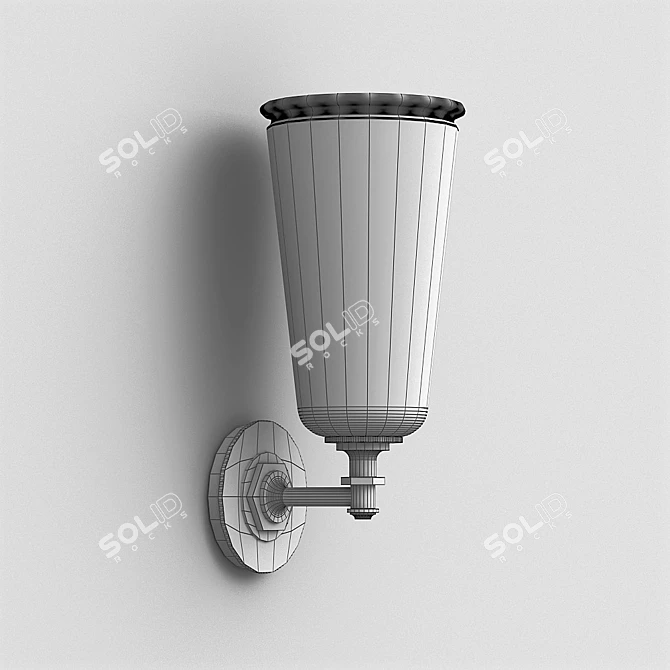 Modern Glass Wall Sconce: Henry 3D model image 2