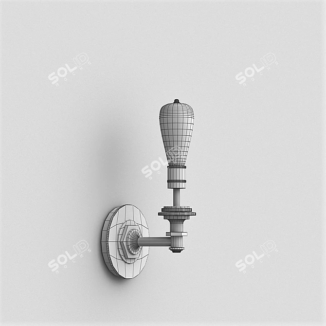 Modern Glass Wall Sconce: Henry 3D model image 3