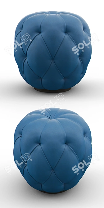 Luxury Tufted Ottoman: Elegant, Bespoke Design 3D model image 2