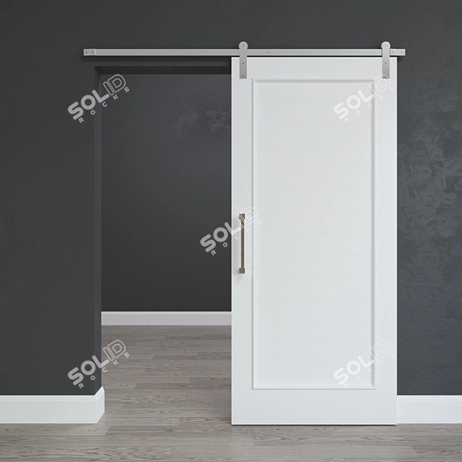 Interroom Door 90cm Width 3D model image 2