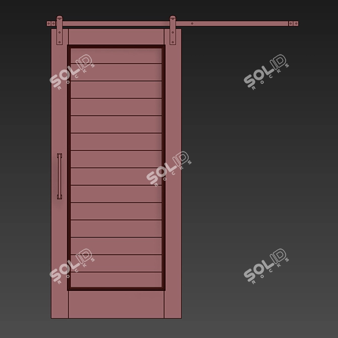 Interroom Door 90cm Width 3D model image 3