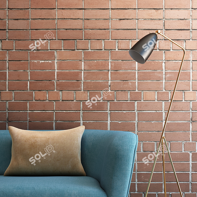 Seamless Brickwork for Interiors & Exteriors 3D model image 2