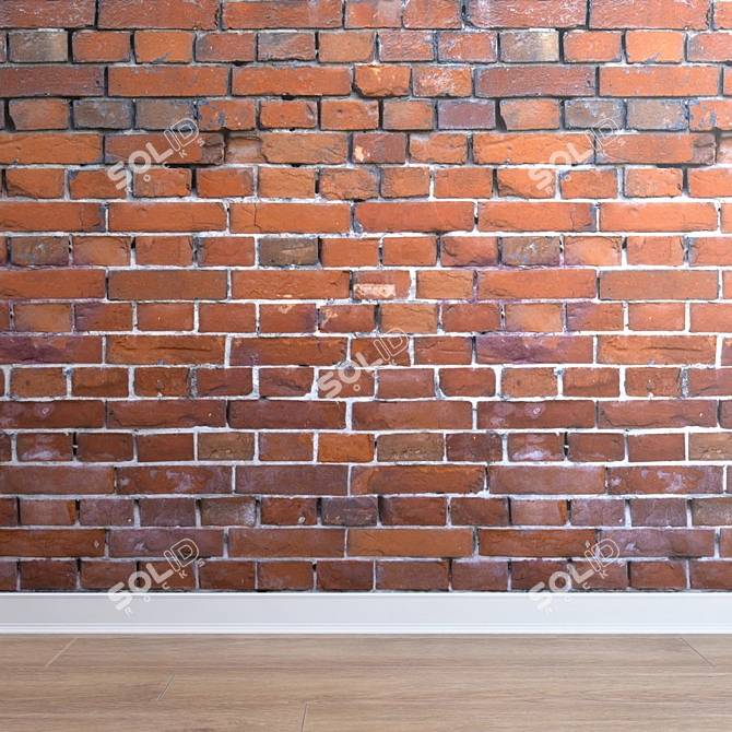 Seamless Ultra HD Brickwork 3D model image 1