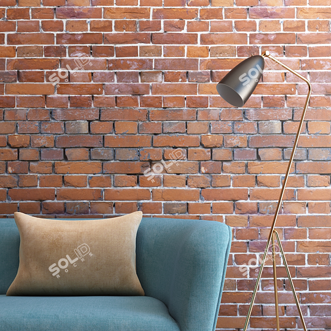 Seamless Ultra HD Brickwork 3D model image 2