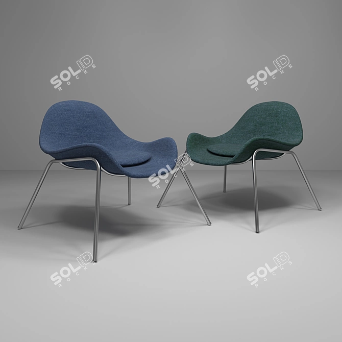 Elegant Comfort Armchairs 3D model image 1