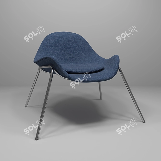 Elegant Comfort Armchairs 3D model image 2