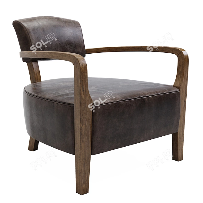 Timothy Oulton Cabana Armchair: Luxurious Comfort in a Stylish Design 3D model image 1