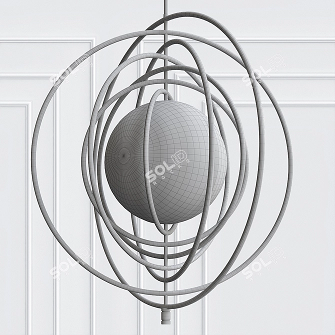 Electrum Kinetic Chandelier: Modern Orb Design 3D model image 2