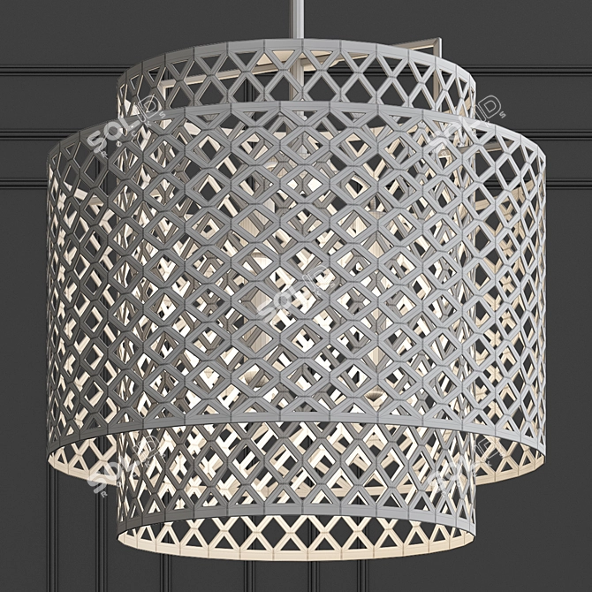 Antique Electrum Kinetic Chandelier 3D model image 2