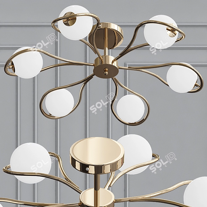 Elegant Camomile Chandelier 3D model image 1