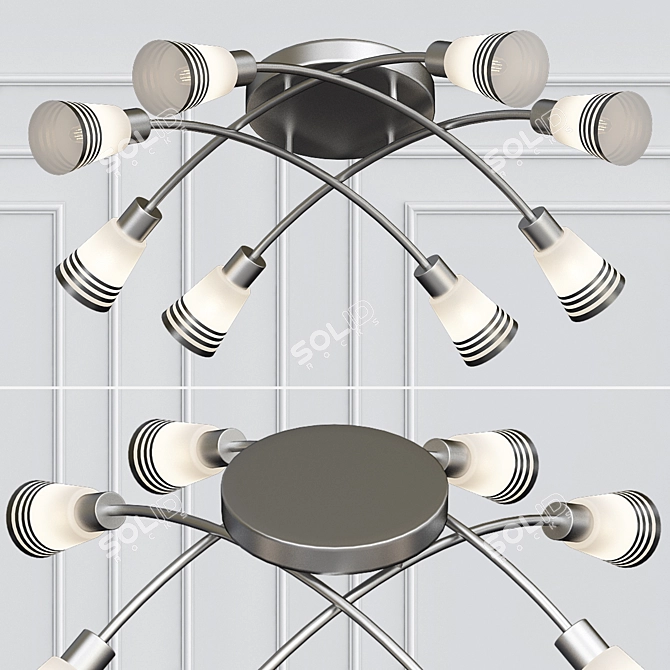 Jenna Gold Chandelier: Evrosvet 90096-8 3D model image 1