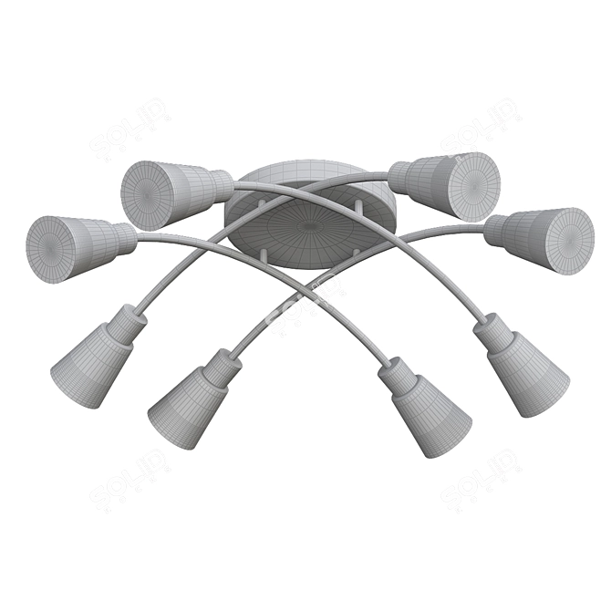 Jenna Gold Chandelier: Evrosvet 90096-8 3D model image 3