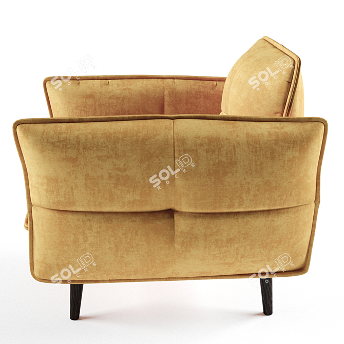 Molto Mustard Armchair 3D model image 2