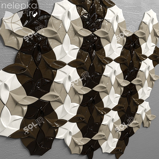 Versatile Modular Flory Tile 3D model image 1