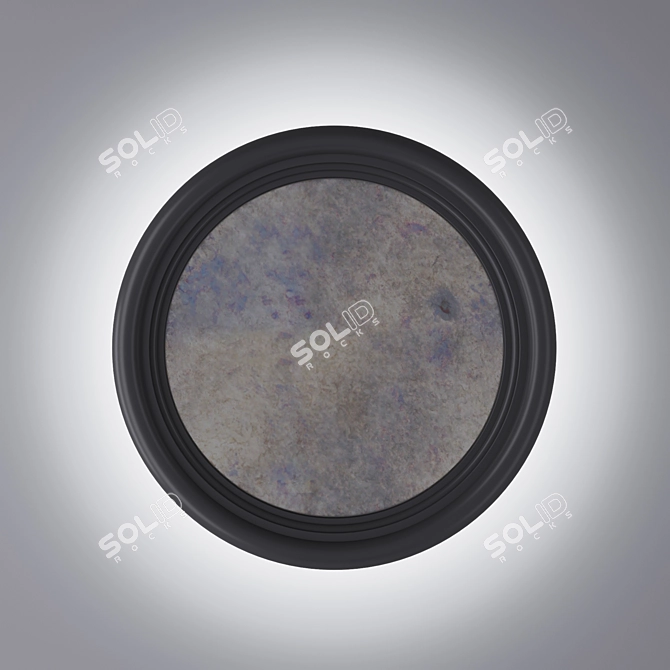 Elegant Round Mirror, 35cm 3D model image 2