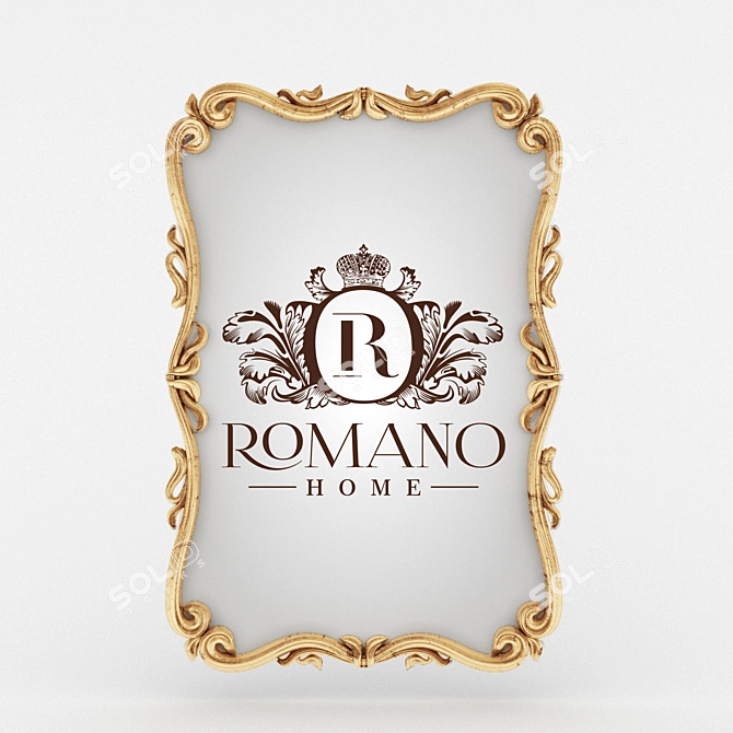 Stephanie Romano Home Sculpted Mirror 3D model image 1