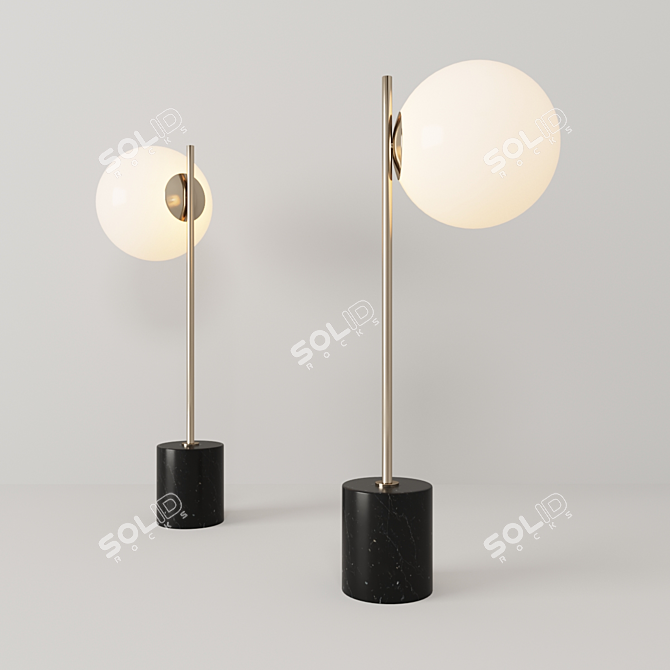 Elegant Bohrer 22" Table Lamp 3D model image 1