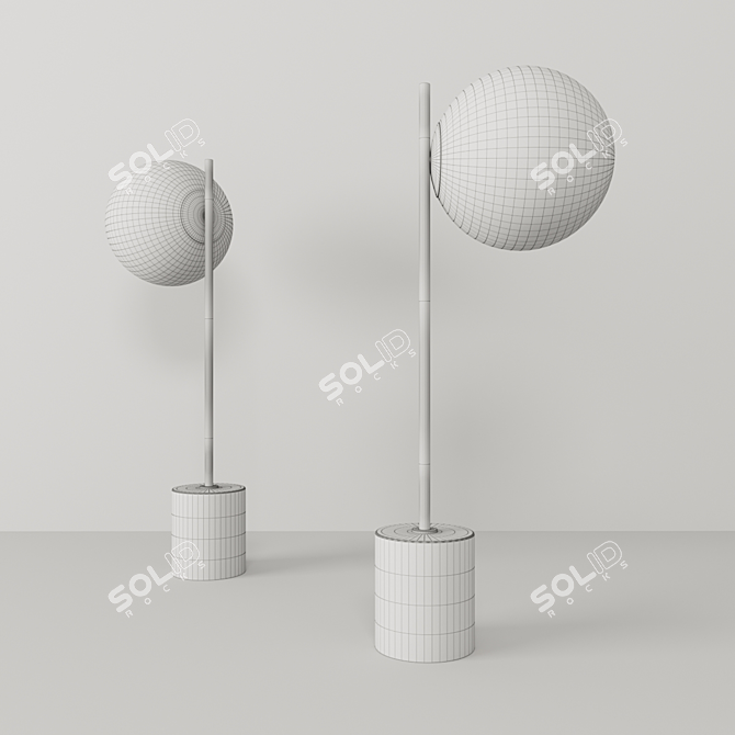 Elegant Bohrer 22" Table Lamp 3D model image 3