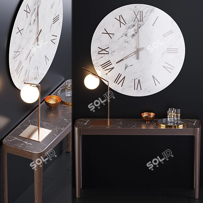 Portofino Wall Clock 3D model image 1