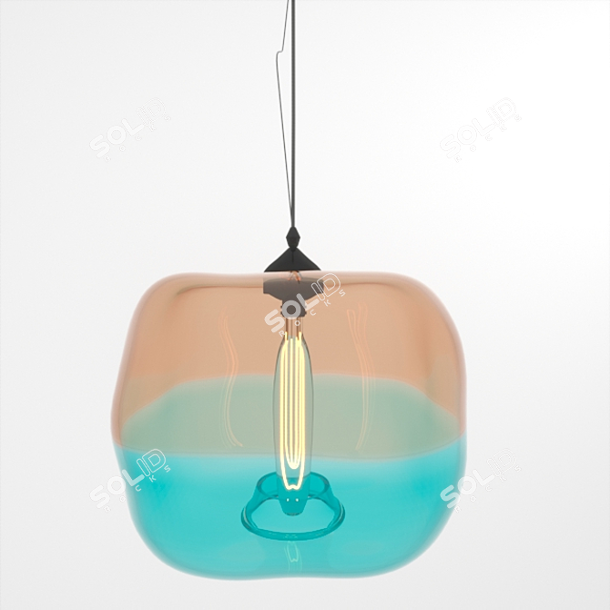 Multicolor Glass Lamp 3D model image 1