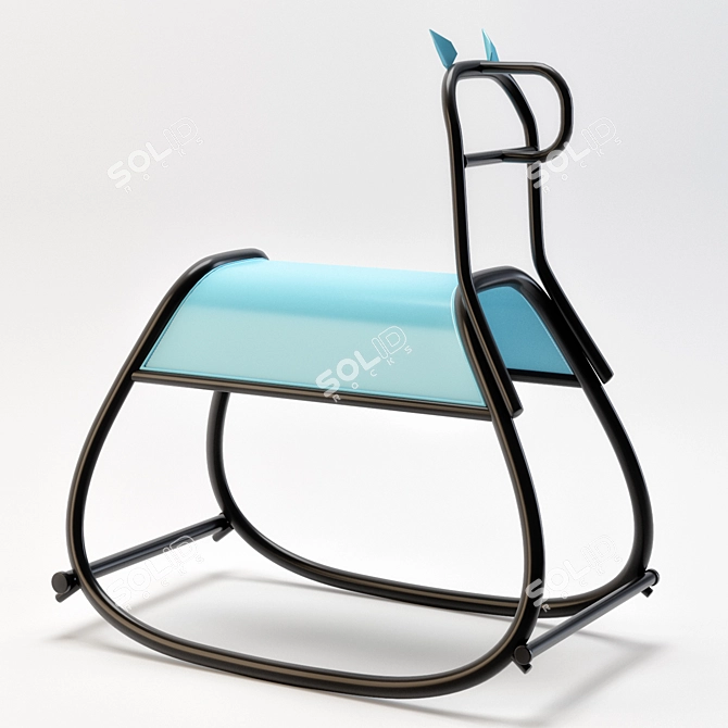 3DMax 2016 Horse Roking Chair 3D model image 2