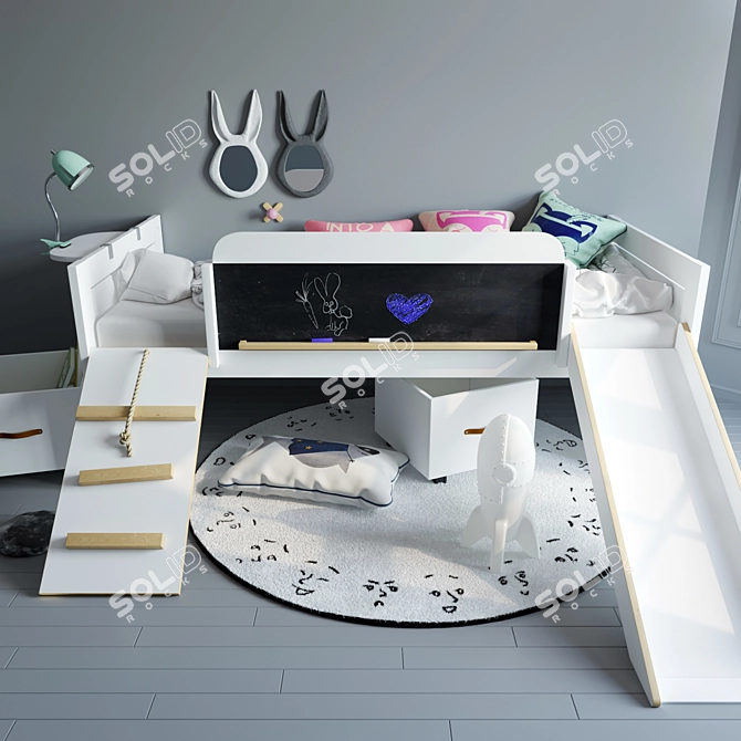 Limited Edition Bed: Stylish and Functional 3D model image 1