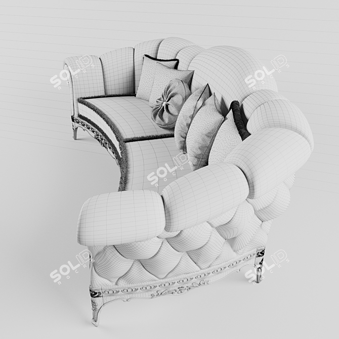 Classic Diamond Sofa by CIS Salotti 3D model image 3