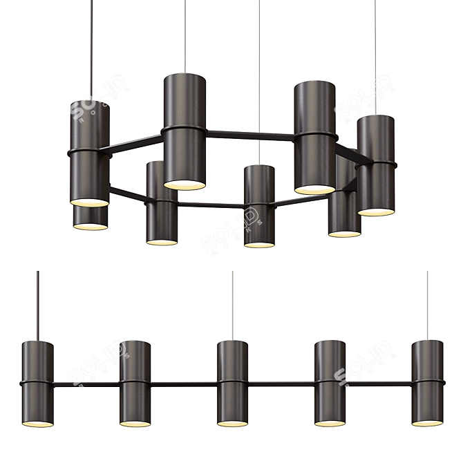 Octa Pendant Light: Sleek and Modern 3D model image 1