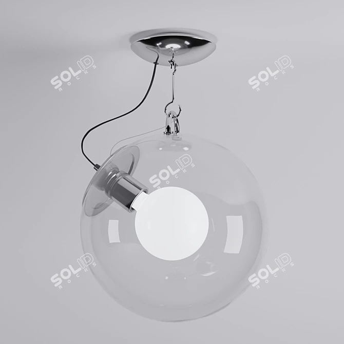 Miconos Blown Glass Pendant Light 3D model image 1