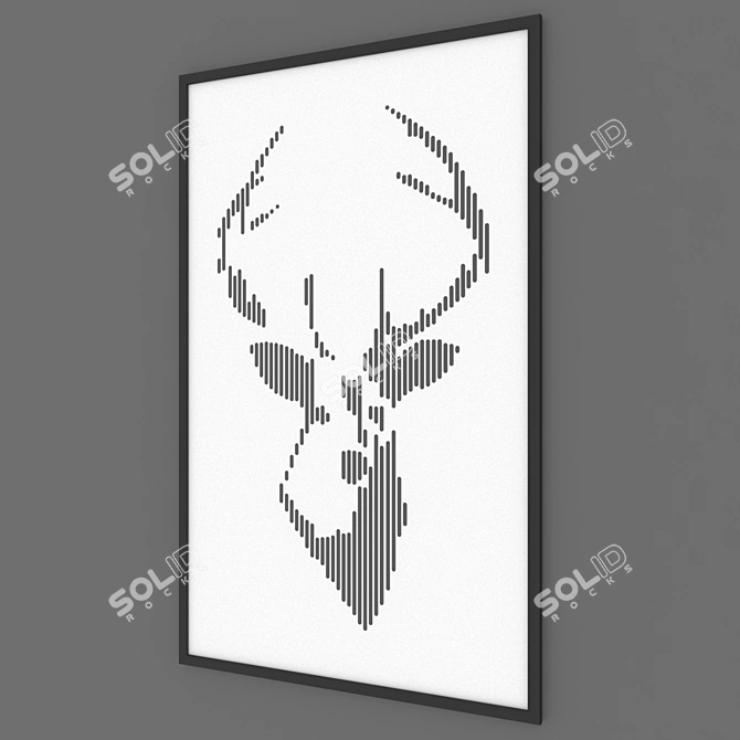 Abstract Deer Paintings 3D model image 2