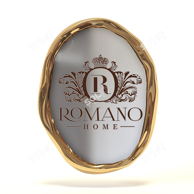 Elegant Titania Light Mirror 3D model image 1